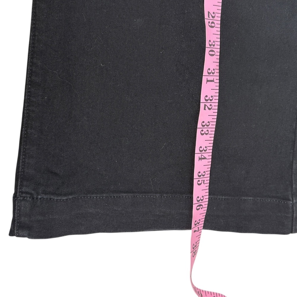 PAIGE Anessa High-Rise Wide-Leg Ankle Jeans Pants Cropped Black Fog Luxe Size 31 - Picture 9 of 11